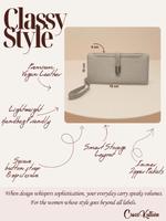 CrossKulture - ExquisiteCarry lightweight long wallet infographic image showing features