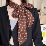 BrownFlutter Chiffon Ribbon Scarf