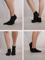 SoleBeauty Black Ankle Length Combo Pair of 4