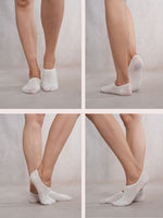 SoleDance White No show Socks combo pair of 4