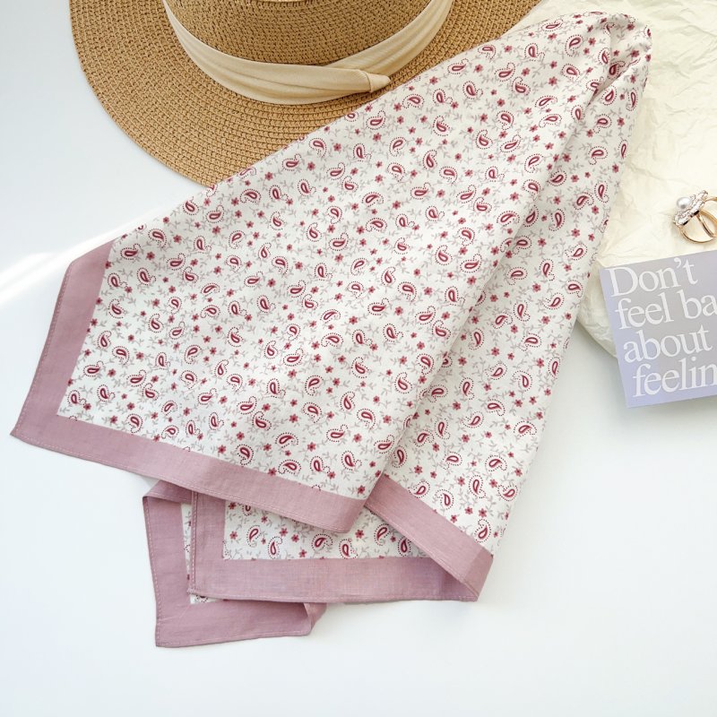 CottonBloom Cotton Pink Square Scarf