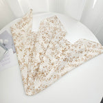 ArcForm Satin Curve Edged Beige Scarf