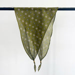 DiamondAura Green Cotton Diamond Scarf
