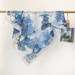 NetStory Blue Gauze Square Scarf