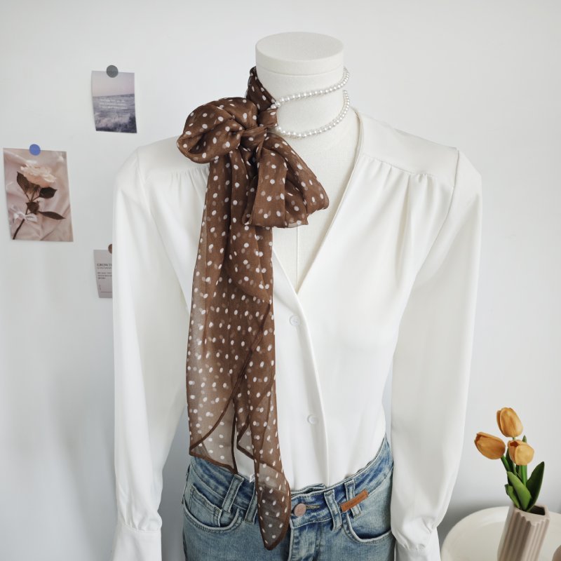 BrownDew Chiffon Ribbon Scarf
