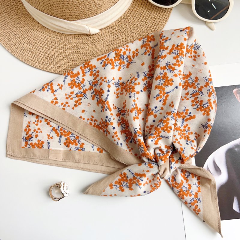 CottonGrace Cotton Orange Square Scarf