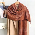 WinterWeave Cashmere Checkered Scarf
