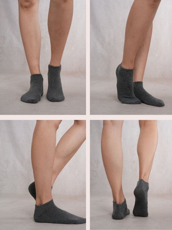 SoleClub Grey Ankle Length Combo Pair of 4
