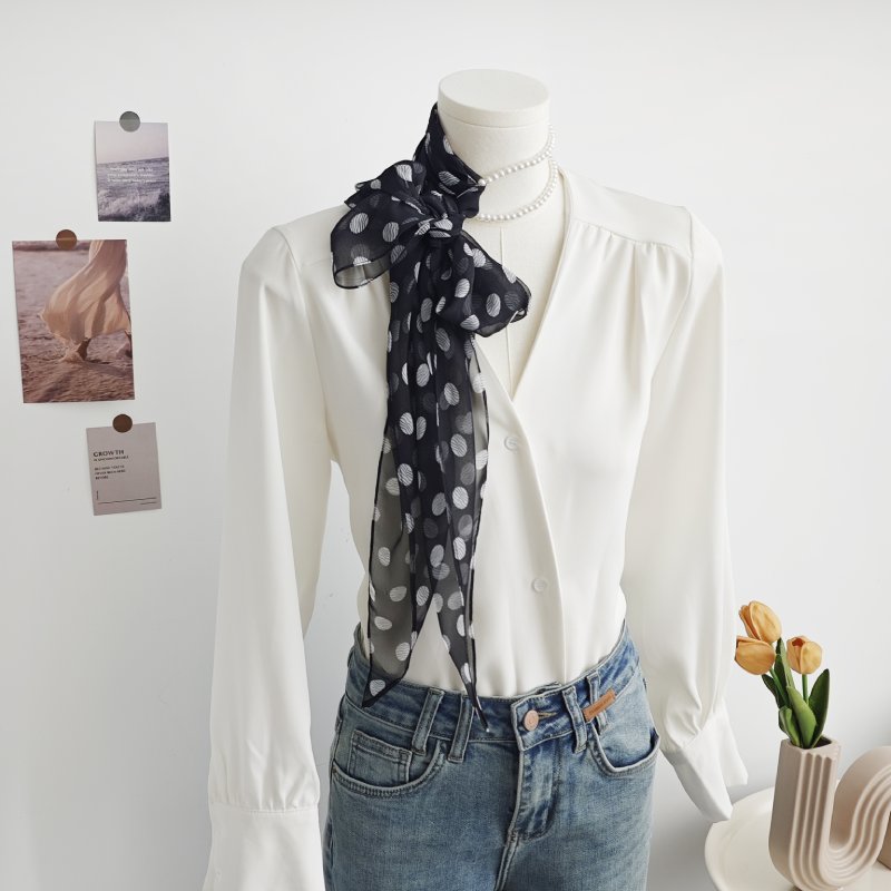 BlackCloud Chiffon Ribbon Scarf