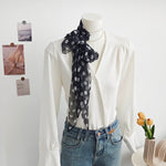 BlackCloud Chiffon Ribbon Scarf