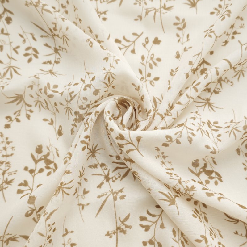ArcForm Satin Curve Edged Beige Scarf