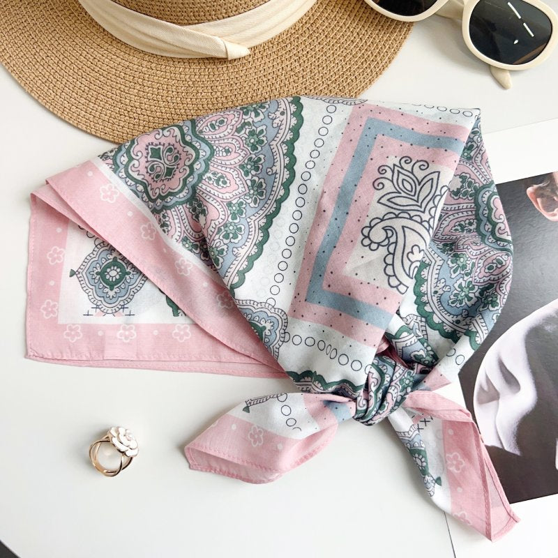 CottonCharm Cotton Pink Square Scarf