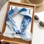 NetStory Blue Gauze Square Scarf