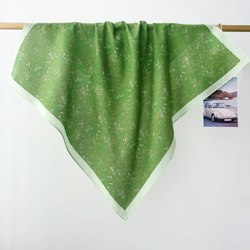 CottonCanvas Cotton Green Square Scarf