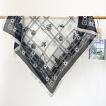 NetChic Black Gauze Square Scarf