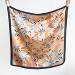 BlossomVine Small Square Satin Scarf Peach