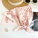 CottonVeil Cotton Pink Square Scarf