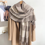 CheckeredCharm Cashmere Checkered Scarf