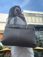 CrossKulture - MegaTrendy Tote Bag back view with model