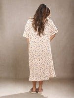 FloralSleep Floral Printed Night Gown Pink