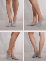 SolePlay Grey No show Socks combo pair of 4