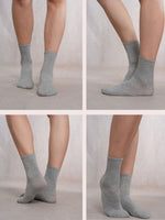 SoleStory Grey Crew Socks Combo Pair of 4