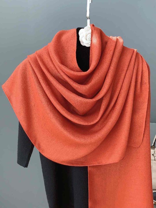 CrossKulture - DivineTangerine long chiffon scarf hanger view