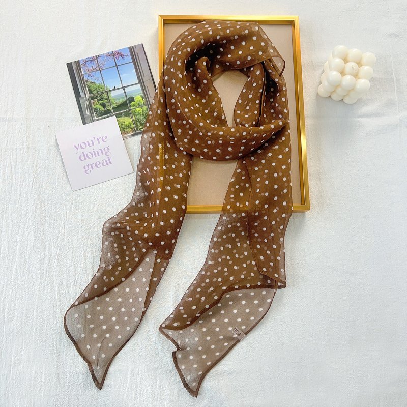 BrownDew Chiffon Ribbon Scarf