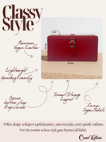 CrossKulture - CupidCarry lightweight long wallet infographic image showing features