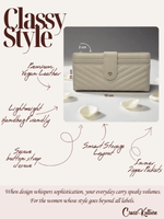 CrossKulture - ChicCarry lightweight long wallet infographic image showing features