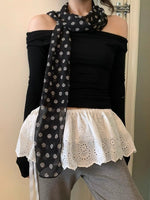 BlackCloud Chiffon Ribbon Scarf