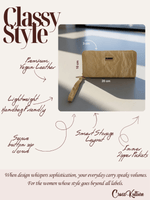 CrossKulture - MonoCarry lightweight long wallet infographic image with features