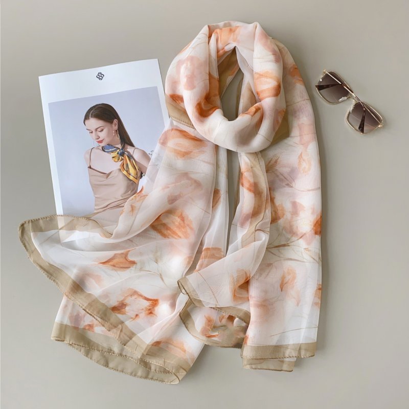 AiryAllure Long Chiffon Scarf Offwhite