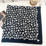 CrossKulture - MidnightBloom satin scarf folded view