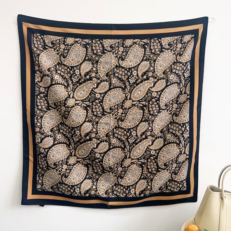 CrossKulture - RichPaisley satin scarf full front view