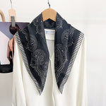NetAffair Black Gauze Square Scarf