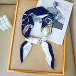 CrossKulture - RoyalPrestige short satin scarf knot style view