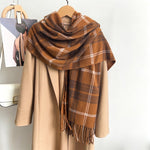 SnowTartan Cashmere Checkered Scarf