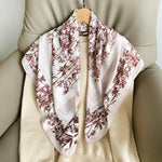 CrispForest Satin Twill Scarf Square Pink