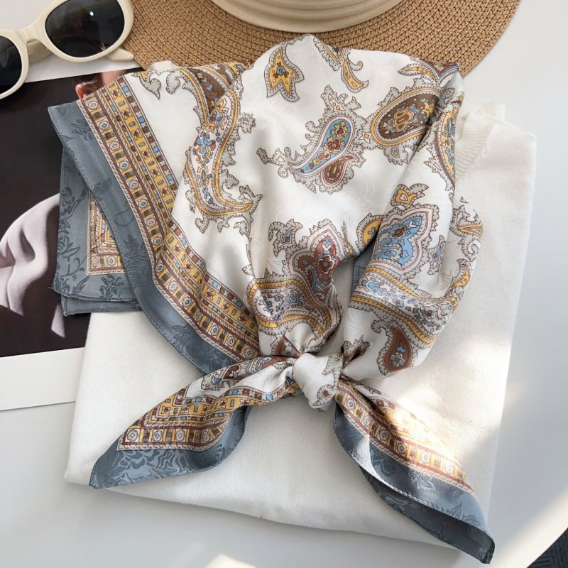 BrocadeTapestry Multicolour Jacquard Square Scarf