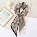 RibbonCanvas Satin Ribbon Scarf Black