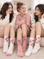 SoleDream Pink Crew Socks Combo Pack of 3