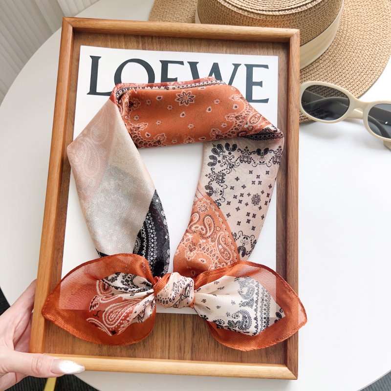 NetLuxe Rust Gauze Square Scarf