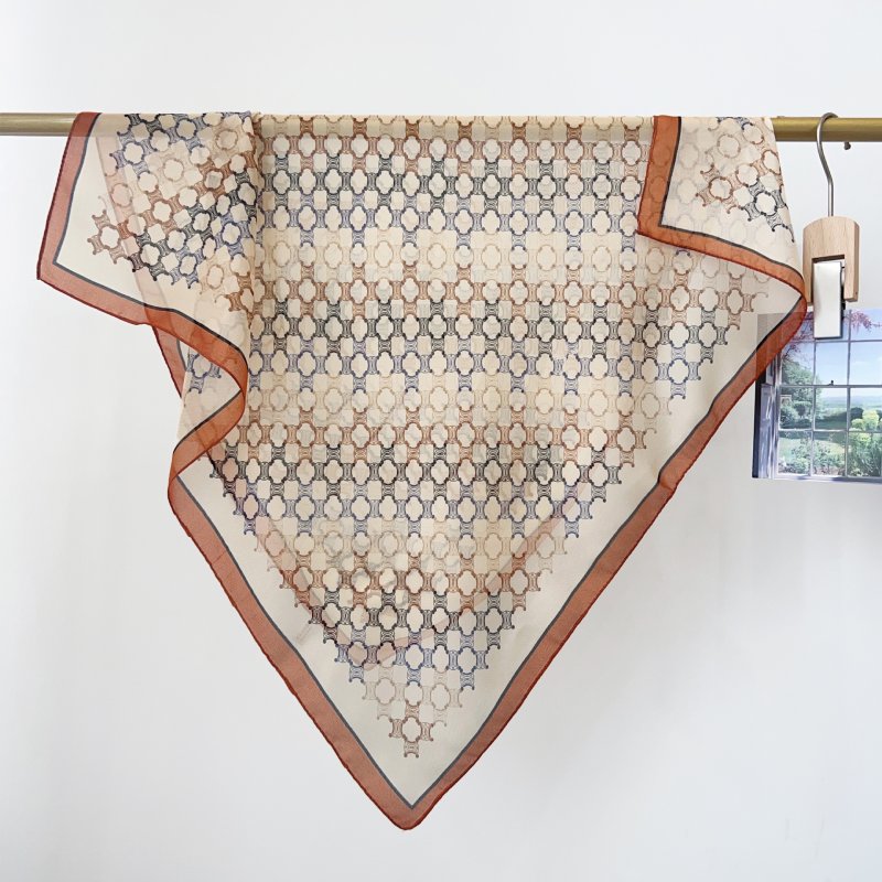 NetFlow Creme Gauze Square Scarf