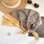 CottonMuse Cotton Blue Square Scarf