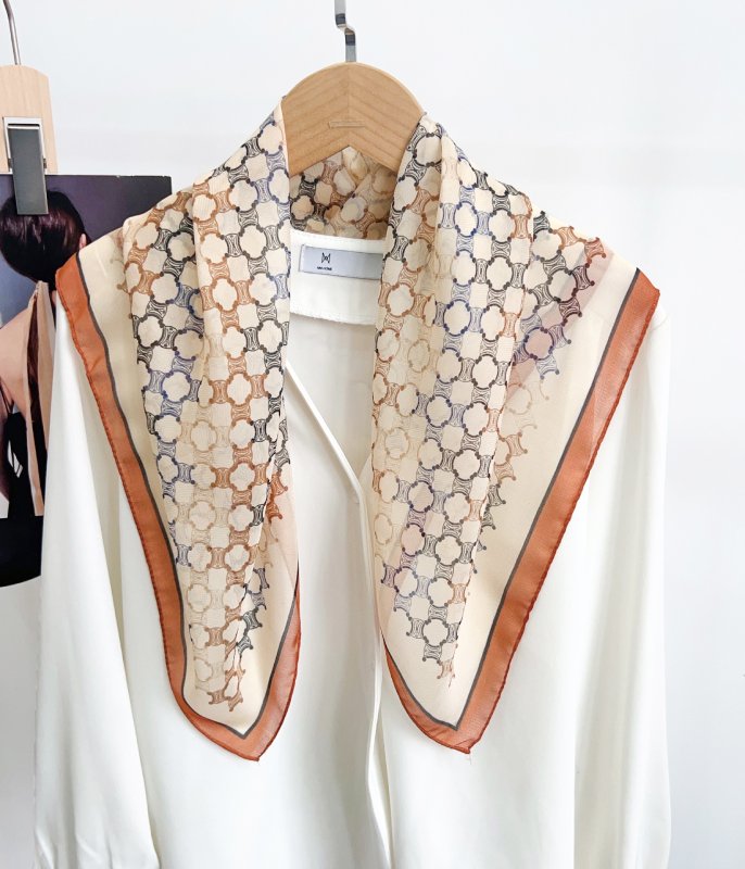 NetFlow Creme Gauze Square Scarf