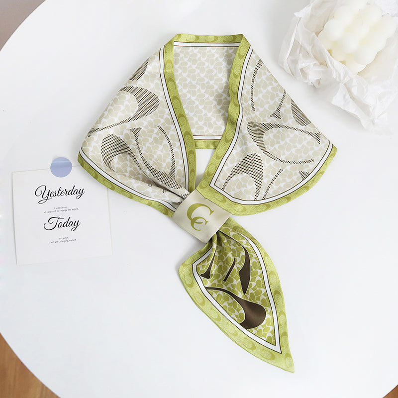 TrendLegacy Satin Neck Scarf Green