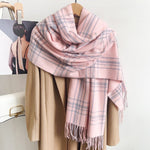CozyPlaid Cashmere Checkered Scarf