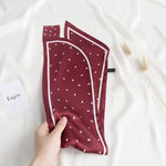 ScatteredLeaves Satin Neck Scarf Maroon