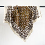 BrocadeAtelier Henna Jacquard Square Scarf